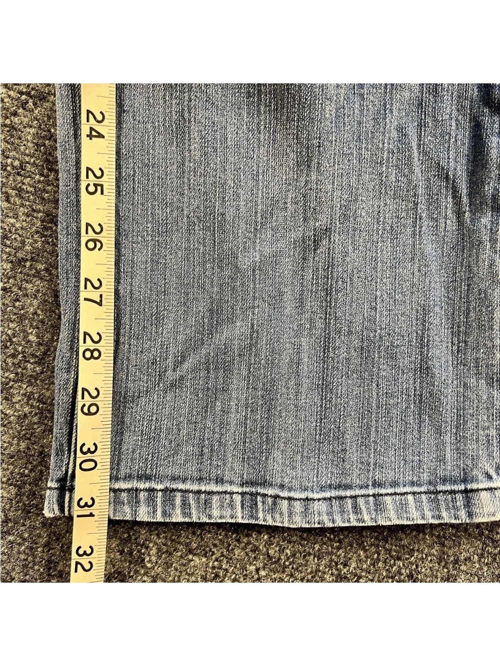 Vintage Y2K Sasson Bootcut Jeans Womens 12 Embroidered Wing Pockets Faded 33x31 - Picture 6 of 13